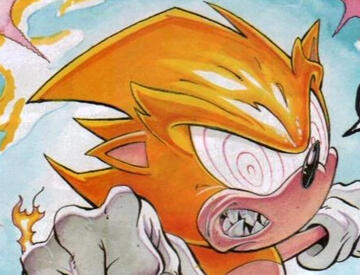 Fleetway Super Sonic from Sonic The Comic